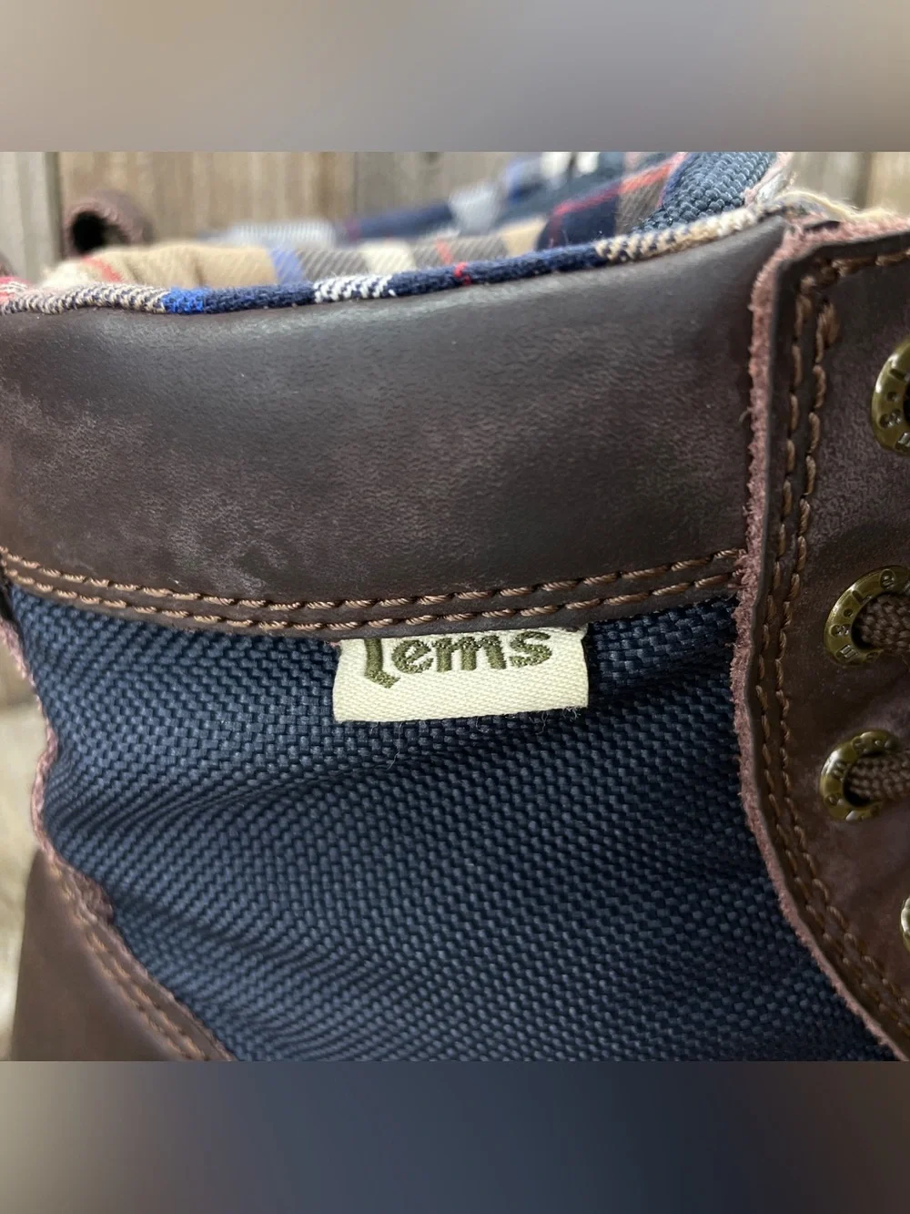 Lems Boulder Boot Mens Size 10 Navy Stout Zero-Drop Wide Toe Box Boots Comfort